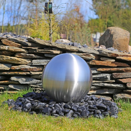 Edelstahl brunnenkugel 38cm - brunnenkugel,