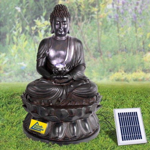 Solar gartenbrunnen buddha - gartenbrunnen,